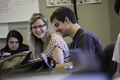 Landmark College students in class. 